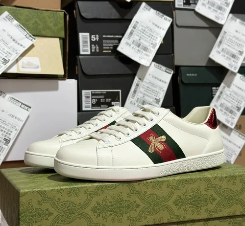 GUCCI Bee Embroidered White Sneakers in Sizes 35-45