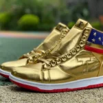 DIY Donald Trump Never Surrender Gold Sneakers