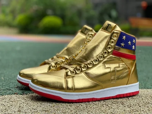 DIY Donald Trump Never Surrender Gold Sneakers