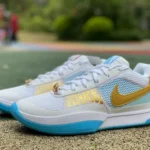 Nike Ja 1 EP White Blue Gold Basketball Shoes FV1291-100