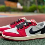 Air Jordan 1 Low FN0432-100 Black Red White Silk Retro