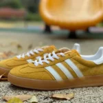 Adidas Originals Gazelle White Yellow Retro Sneakers HQ8716