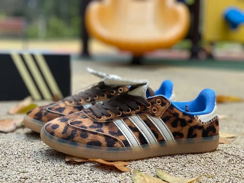 Wales Bonner x Adidas Samba Brown Blue Retro Sneakers ID0578