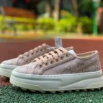 Gucci Tennis 1977 Pink Classic Series Thick Sole Canvas Shoes