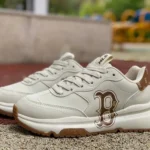 MLB 3.0 Cream Print Chunky Runner Basic Dad Shoes