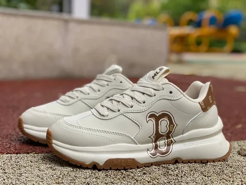 MLB 3.0 Cream Print Chunky Runner Basic Dad Shoes