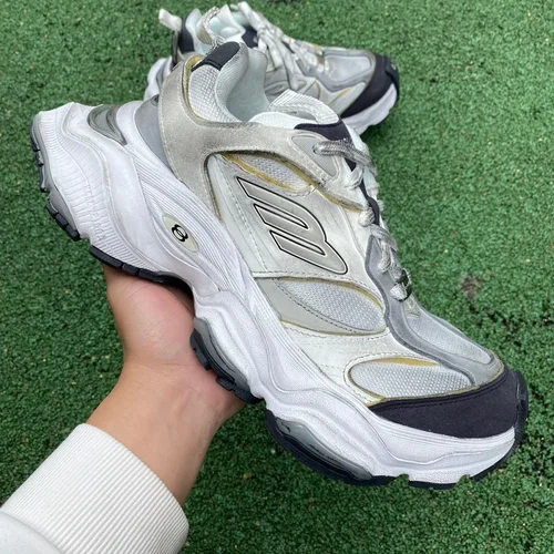 Balenciaga Cargo White Grey Yellow Sneakers