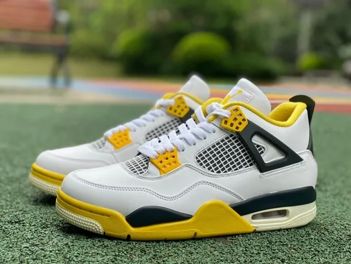 Air Jordan 4 Retro Vivid Sulfur AQ9129-101 White Orange Yellow