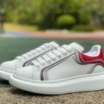 Alexander McQueen 2.0 White Red Painted Low-Top Sneakers