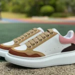 Alexander McQueen 2.0 White Brown Pink Low-Top Sneakers