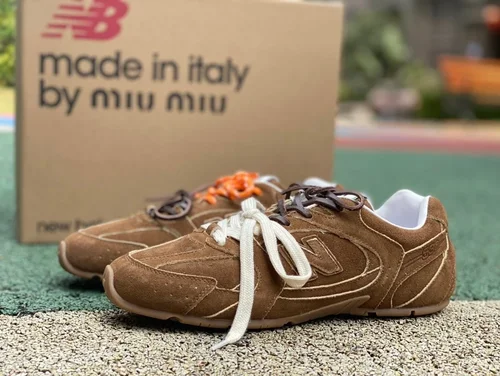 New Balance x MIU MU NB530 Brown Pure Original Lace-Up Running Shoes