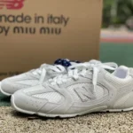 New Balance x MIU MU NB530 White Grey Pure Original Lace-Up Running Shoes