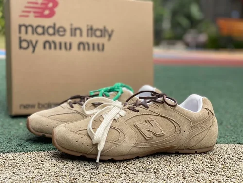 New Balance x MIU MU NB530 Beige Pure Original Lace-Up Running Shoes