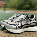 Alexander McQueen Sprint Runner White Silver Dad Shoes