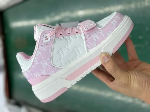 MLB White Pink Print Casual Shoes