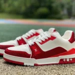 Louis Vuitton Trainer Crystal White Red Pure Version