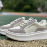 Givenchy City Court Leather Sneakers in White & Grey