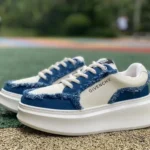 Givenchy City Court Leather Sneakers in White & Blue