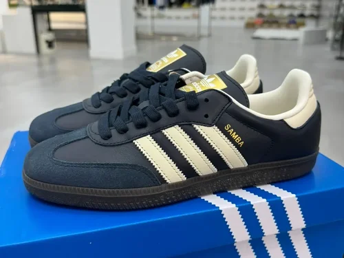 Adidas Samba Vegan Navy Blue Retro Sneakers