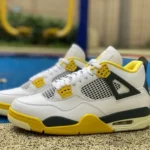 Air Jordan 4 Retro Vivid Sulfur AQ9129-101 White Orange Yellow