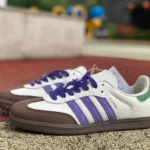 Adidas Samba OG White Purple Brown Retro Sneakers ID8349