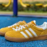 Adidas Gazelle White Yellow Retro Sneakers HQ8716