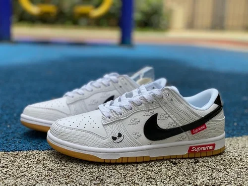 Nike Dunk Low x Supreme White Black XD6188-034