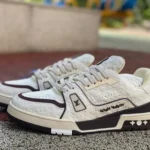 Louis Vuitton Trainer White Brown G Version