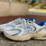 NB 530 White Blue Distressed New Balance 530 Retro Running Shoes MR530EA