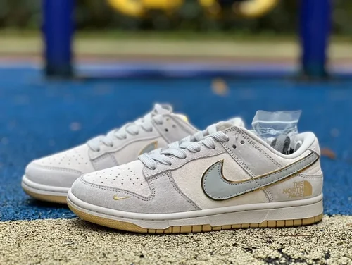 Nike Dunk x The North Face Grey Gold Low-Top Sneakers DQ1098-337