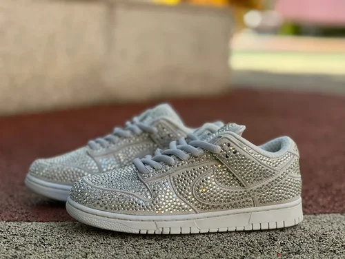 Cactus Plant Flea Market x Nike Dunk Low Silver Diamond Retro Sneakers CZ2670