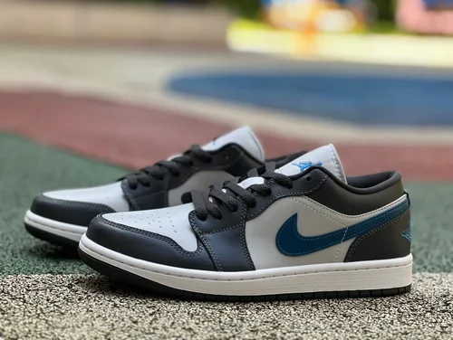 Air Jordan 1 Low DC0774-040 Black Grey Blue DT Version