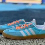 Adidas Indoor Blue White Orange Retro Sneakers HQ9017