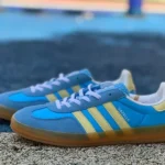 Adidas Indoor Beige Blue Retro Sneakers IE2960