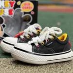 Disney x OLD ORDER Mickey Mouse Low-Top Canvas Shoes Black White