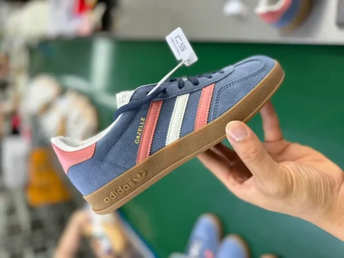 Adidas Gazelle Indoor Blue Pink Gum Retro Sneakers IG1640