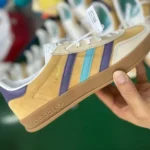 Adidas Gazelle Indoor Khaki Purple Blue Retro Sneakers IG1636