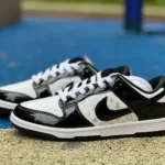 Nike Dunk x Louis Vuitton Black White Patent Leather Retro Sneakers DQ1098-358