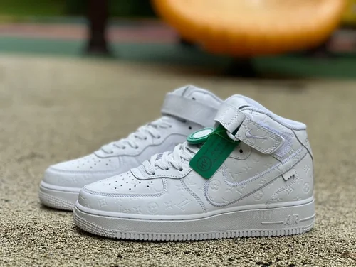 Nike Air Force 1 x Louis Vuitton Mid-Top White Fashion Sneakers