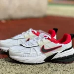 Nike V2K Run White Black Red Retro Sneakers HF0120-100