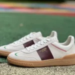 Valentino UPVILLAGE Leather Sneakers in White & Brown