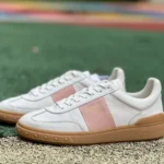 Valentino UPVILLAGE Leather Sneakers in White & Pink