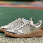 Valentino UPVILLAGE Leather Sneakers in Liquid Gold