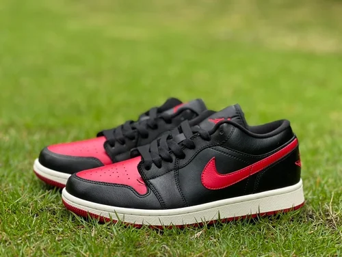 Air Jordan 1 Low DC0774-061 Black Red Bred Sail Retro