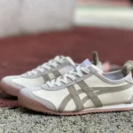 Onitsuka Tiger Mexico 66 Low-Top Sneakers in Beige Grey & Green