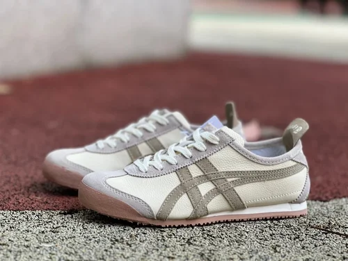 Onitsuka Tiger Mexico 66 Low-Top Sneakers in Beige Grey & Green