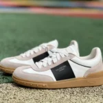 Valentino UPVILLAGE Leather Sneakers in White Grey & Black