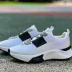 Valentino GARAVANI Leather Sneakers in White & Black