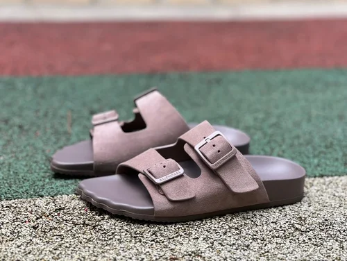 Balenciaga Grey Brown Slides Vintage Dad Shoes