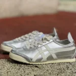 Onitsuka Tiger Mexico 66 Low-Top Sneakers in Liquid Silver